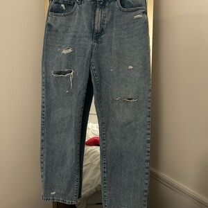 Forever 21 Relaxed Distressed Denim Jeans